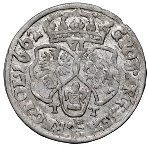 Jan II Kazimierz 1649-1668, Szóstak 1662 T-T, Bydgoszcz.