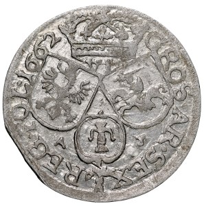 Giovanni II Casimiro 1649-1668, Szóstak 1662 A-T, Cracovia.