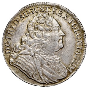 August III, 1733–1763, 2/3 thaler, 1737, FWoF, Dresden.