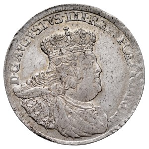 August III, 1733–1763, 18 groszy, 1756 E-C, Leipzig.
