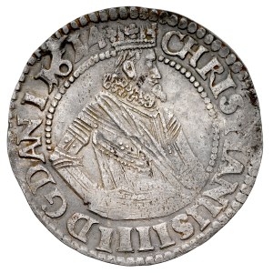 Denmark, Christian IV, 1588–1648, Mark, 1614, Copenhagen. RR.