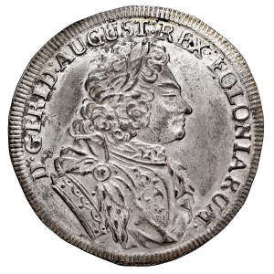 August II. der Starke 1697–1733, 2/3 Taler 1707/6 IL-H, Dresden, sog. Coselgulden.