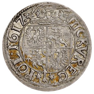 Zygmunt III. 1587–1632, minca „Trzykrucierzówka“ z roku 1617, Krakov.