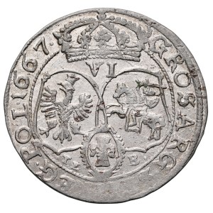 Jean II Casimir 1649-1668, Szóstak 1667 TL-B, Bydgoszcz.