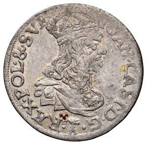 Ján II. Kazimír 1649–1668, šesťák 1661 TL-B, Krakov. RRR.
