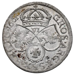 Ján II. Kazimír 1649–1668, šesťák 1661 TL-B, Krakov. RRR.
