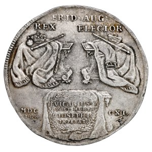 August II the Strong, 1697–1733, Vicariate thaler, 1711, Dresden.