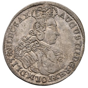 August II. Silný 1697–1733, šesták 1706 LP, Moskva nebo Grodno. RR