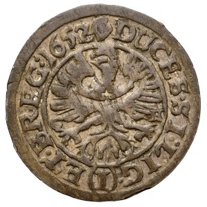 Śląsk, Księstwo Legnicko-Brzesko-Wołowskie, Jerzy III Brzeski, Ludwik IV i Chrystian Wołowsko-Oławski 1639-1663, krajcar 1652, Brzeg.