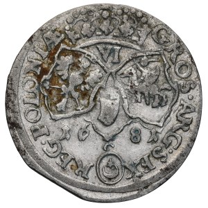 Jan III. Sobieski 1674–1696, šesťak 1681 C, Krakov.