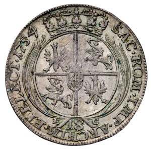 August III 1733-1763, Ort 1754 E-C, Lipsk.