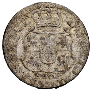 August III, 1733–1763, 1/12 thaler, 1762 FWoF, Dresden. Prussian counterfeit.