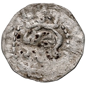Casimir the Great, 1333–1370, Denarius, Kraków. Obverse: Head wearing a crown. Reverse: Piast eagle.