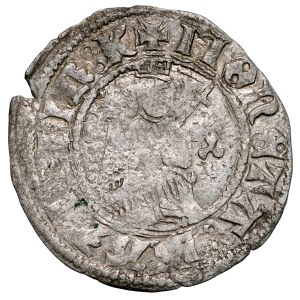 Casimir the Great, 1333–1370, Quartering, Kraków. Obverse: The king in majesty; Reverse: The Piast eagle.