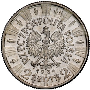 II RP, 2 złote 1934, Piłsudski, Warszawa.