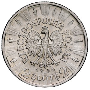 Seconda Repubblica Polacca, 2 złoty 1936, Piłsudski, Varsavia.