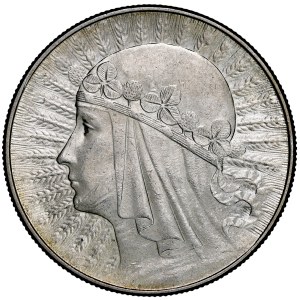 Second Polish Republic, 10 zlotych, 1932, Woman, Warsaw.