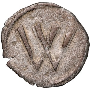 Śląsk, Wrocław, Władysław II Jagiellończyk 1471-1516, Halerz, Av.: Litera W, Rv.: Czeski Lew.