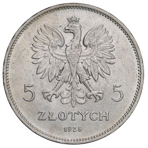II RP, 5 złotych 1928, Nike, Bruksela.