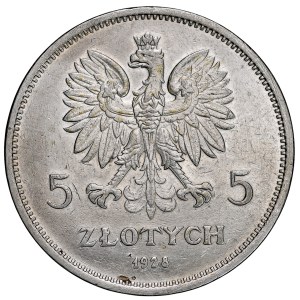 II RP, 5 złotych 1928, Nike, Warszawa.