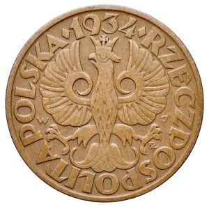 Second Polish Republic, 5 groszy, 1934, Warsaw.