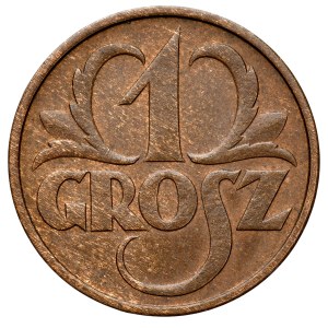 Second Polish Republic, Grosz 1933, Warsaw.