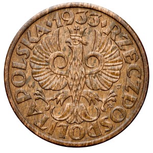 Second Polish Republic, Grosz 1933, Warsaw.