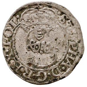 Stefan Batory 1576-1586, Szeląg 1580, Olkusz. Stemma dei Glaubicz. RRR.