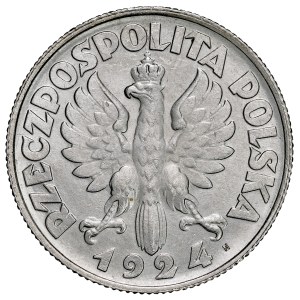 Seconda Repubblica Polacca, 2 złoty 1924 H, Ragazza, Birmingham.