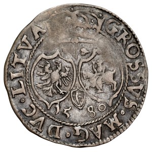 Stefan Batory 1576–1586, Grosz 1580, Vilnius. RR.