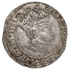 Štefan Báthory 1576–1586, groš z roku 1581, Riga. Úplný dátum.