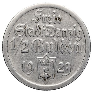 Free City of Gdańsk, 1/2 Gulden, 1923, Koga, Utrecht.