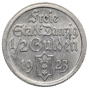 Free City of Gdańsk, 1/2 Gulden, 1923, Koga, Utrecht.