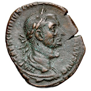 Rome, Trebonianus Gallus 251–253, sestertius, ROMAE AETERNAE.