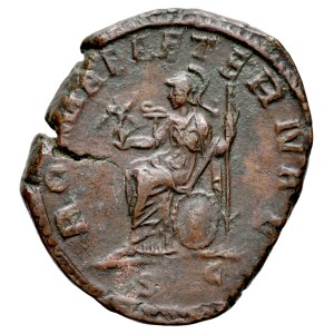 Rome, Trebonianus Gallus 251–253, sestertius, ROMAE AETERNAE.