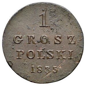 Kingdom of Poland, Nicholas I, 1826–1855, Grosz, 1835 I-P, Warsaw.