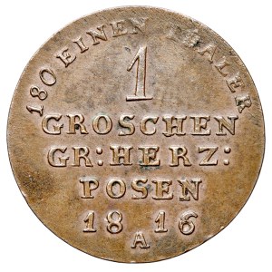 Wielkie Księstwo Poznańskie, Grosz 1816 A, Berlin.