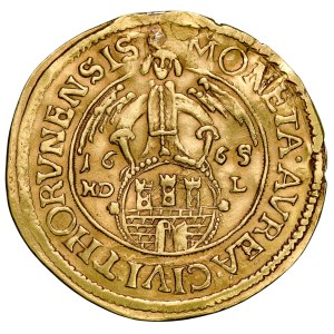Jan II. Kazimierz 1649–1668, Zweidukat 1665 HD-L, Toruń.