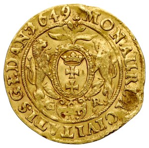 Jan II Kazimierz 1649-1668, Dukat 1649, Gdańsk.