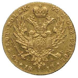 Kingdom of Poland, 25 zlotys, 1818 I-B, Warsaw.