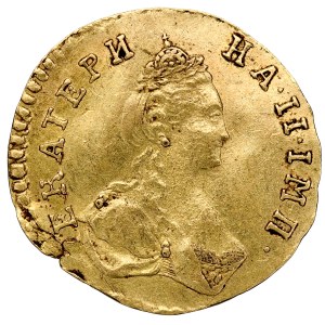 Russia, Catherine II, 1763–1796, gold poltina, 1777, St. Petersburg.