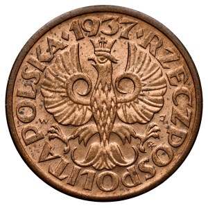 Second Polish Republic, Grosz 1937, Warsaw.