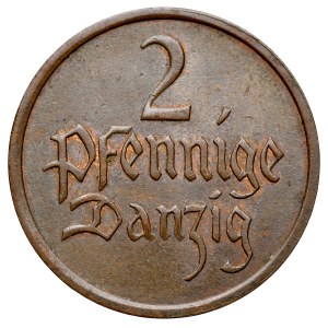 Free City of Gdańsk, 2 fenigs, 1937, Berlin