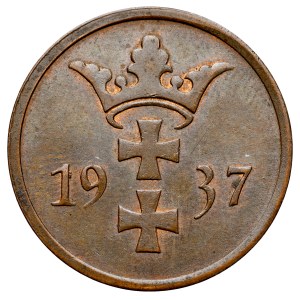 Free City of Gdańsk, 2 fenigs, 1937, Berlin