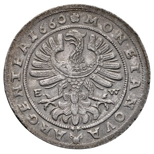 Silésie, Duché de Legnica-Brzeg-Wołów, Georges III de Brzeg 1654-1664, 15 kreuzers 1660, Brzeg.