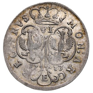 Kingdom of Prussia, Frederick II the Great 1740–1786, Six-Reichsthaler 1753 E, Königsberg.