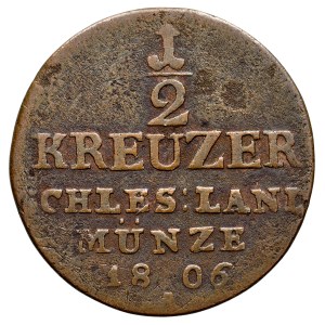 Silesia, Frederick William III, 1797–1840, 1/2 kreuzer, 1806 A, Berlin.
