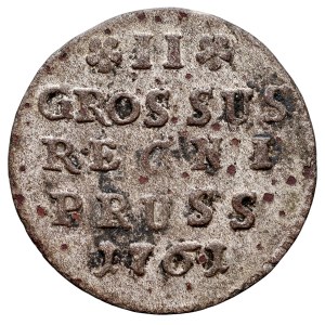 Russland, Elisabeth I. Petrowna 1741–1762, Zweigroschen 1761, Königsberg.