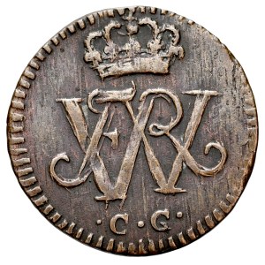 Królestwo Prus, Fryderyk Wilhelm I 1713-1740, Szeląg 1717, Królewiec.