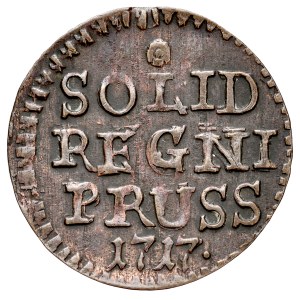 Królestwo Prus, Fryderyk Wilhelm I 1713-1740, Szeląg 1717, Królewiec.